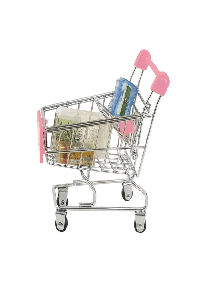 Spillbox Mini Supermarket Shopping Cart Trolley Mini Cart Baby Toy Trolley, Wonderful Gift and Toy for Children - (Pink) - Image 2